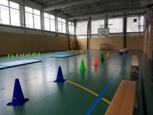 Gymnastické pomôcky pre žiakov základnej školy Pri kríži