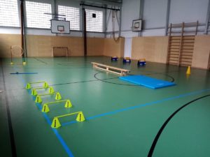 Gymnastické pomôcky pre žiakov základnej školy Pri kríži